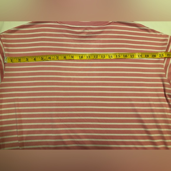 Draper James pink & white stripe PJ top, L - Picture 7 of 9